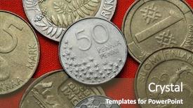  Presentation with finland - Presentation with goldilocks - coins of finland haircap moss background and a tawny brown colored foreground