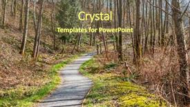  Presentation with erosion trail - Slide set featuring fragment of maplewood park trail background and a tawny brown colored foreground