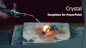  Presentation with blue flame - Beautiful presentation featuring goldsmith-or-jeweler-heating-up backdrop and a black colored foreground