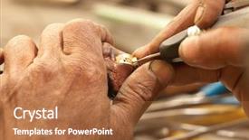  Presentation with goldsmith melting gold to liquid - Presentation with goldsmith working on an unfinished background and a red colored foreground