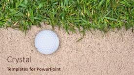  Presentation with golf - Slide deck featuring golf-ball-in-a-sand background and a  colored foreground