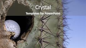  Presentation with saguaro - Colorful theme enhanced with golf ball in saguaro cactus backdrop and a gray colored foreground