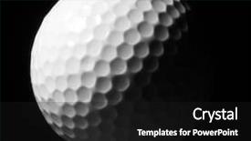  Presentation with black light - PPT layouts enhanced with golf ball in spot light background and a black colored foreground