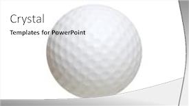  Presentation with golf - Slides enhanced with golf-ball-isolated-on-white background and a white colored foreground
