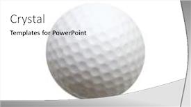  Presentation with golf - PPT theme featuring golf-ball-isolated-on-white background and a white colored foreground
