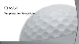  Presentation with golf - Audience pleasing presentation consisting of golf ball isolated on the white background backdrop and a white colored foreground