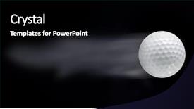  Presentation with golf - Amazing theme having golf ball leaving trails behind backdrop and a black colored foreground