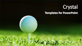  Presentation with golf - Colorful theme enhanced with golf ball on green grass backdrop and a black colored foreground