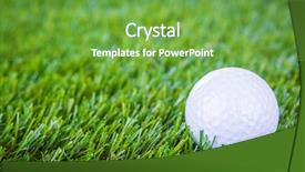  Presentation with grad ball - Presentation enhanced with golf ball on green grass background and a  colored foreground