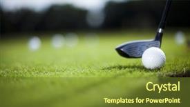  Presentation with golf - Audience pleasing slide deck consisting of colored notebook with a spring backdrop and a white colored foreground
