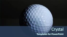  Presentation with golf - Amazing presentation theme having golf-ball-on-grey-background backdrop and a ocean colored foreground