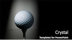  Presentation with black light - Presentation theme with golf ball on tee illuminated background and a black colored foreground