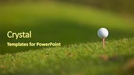  Presentation with golf - PPT theme with golf ball on tee background and a  colored foreground