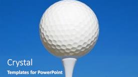  Presentation with sky blue - Cool new theme with golf-ball-on-tee backdrop and a teal colored foreground