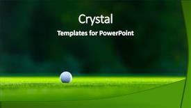  Presentation with golf - Cool new slide set with golf ball on the lawn backdrop and a black colored foreground