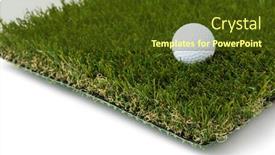  Presentation with golf - Cool new PPT layouts with golf-ball-resting-on-section backdrop and a tawny brown colored foreground