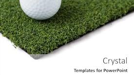  Presentation with golf - Slide deck enhanced with golf-ball-resting-on-section background and a white colored foreground
