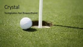  Presentation with rolling ball - Audience pleasing presentation theme consisting of golf ball rolling backdrop and a yellow colored foreground