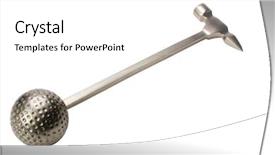  Presentation with golf - Colorful slide deck enhanced with golf ball shaped ice breaker backdrop and a white colored foreground