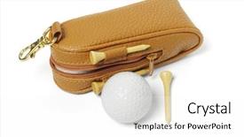  Presentation with mini golf - Amazing PPT theme having golf ball tees and mini backdrop and a  colored foreground