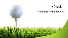  Presentation with golf - PPT theme featuring state flag of hawaii or hawaiian banner on wooden background background and a coral colored foreground