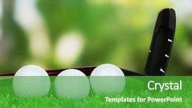  Presentation with driver - Amazing slide deck having golf balls and driver backdrop and a shamrock green colored foreground