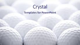  Presentation with golf - Beautiful theme featuring golf balls backdrop and a sky blue colored foreground