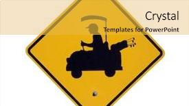  Presentation with community - Cool new slides with golf cart crossing sign backdrop and a  colored foreground