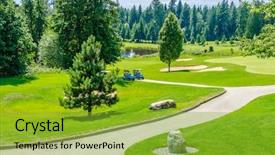  Presentation with golf cart on - Audience pleasing PPT layouts consisting of golf carts on a golf backdrop and a  colored foreground