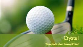  Presentation with club - Slides consisting of golf club and ball background and a tawny brown colored foreground