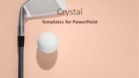  Presentation with club - Presentation theme featuring golf-club-and-golf-ball background and a lemonade colored foreground