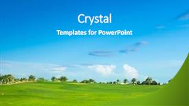  Presentation with club - PPT theme consisting of golf club landscape background and a  colored foreground