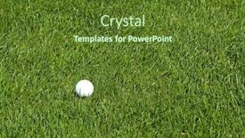  Presentation with golf course - Slide set featuring golf-course-action-and-players background and a tawny brown colored foreground