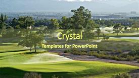  Presentation with golf course - Amazing slide deck having golf course in phoenix az backdrop and a tawny brown colored foreground