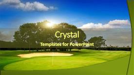  Presentation with bali island typical indonesia - Slides with golf course on island bali background and a tawny brown colored foreground