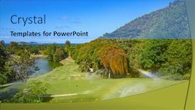  Presentation with course - Slides enhanced with golf-course-on-the-praslin background and a light blue colored foreground