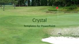  Presentation with golf course - Slides featuring golf-course-tropical-greens background and a seafoam green colored foreground