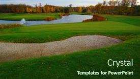  Presentation with golf course - Presentation theme featuring golf-course-with-a-green background and a  colored foreground