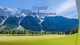  Presentation with snow mountain - PPT layouts with golf-course-with-flag-gorgeous background and a light blue colored foreground