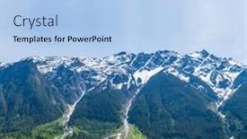  Presentation with snow mountain - Theme having golf-course-with-flag-gorgeous background and a light blue colored foreground