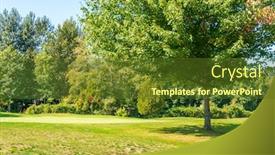  Presentation with golf course - Amazing PPT layouts having golf-course-with-flag backdrop and a tawny brown colored foreground