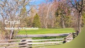  Presentation with golf course - Beautiful presentation theme featuring golf course with gorgeous green backdrop and a coral colored foreground