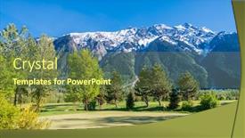  Presentation with course - Amazing slides having golf-course-with-gorgeous-green backdrop and a tawny brown colored foreground