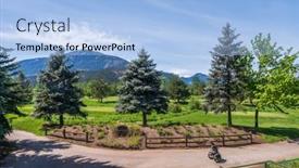  Presentation with course - Audience pleasing PPT layouts consisting of golf-course-with-gorgeous-green backdrop and a light blue colored foreground