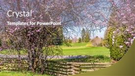  Presentation with pink green - Colorful PPT layouts enhanced with golf-course-with-gorgeous-green backdrop and a gray colored foreground