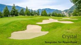  Presentation with golf course - Presentation consisting of golf-course-with-gorgeous-green background and a gold colored foreground