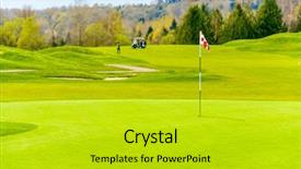  Presentation with golf course - Amazing theme having golf course with gorgeous green backdrop and a  colored foreground
