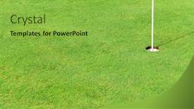  Presentation with golf course - Slide set with golf-course-with-green-grass background and a yellow colored foreground