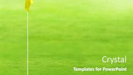  Presentation with golf course - PPT layouts featuring golf-course-with-green-grass background and a shamrock green colored foreground