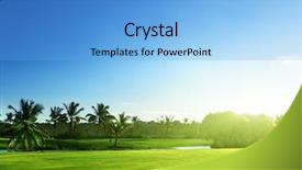  Presentation with golf course - Slide deck with auto industry - spare parts of polishing machine background and a dark gray colored foreground